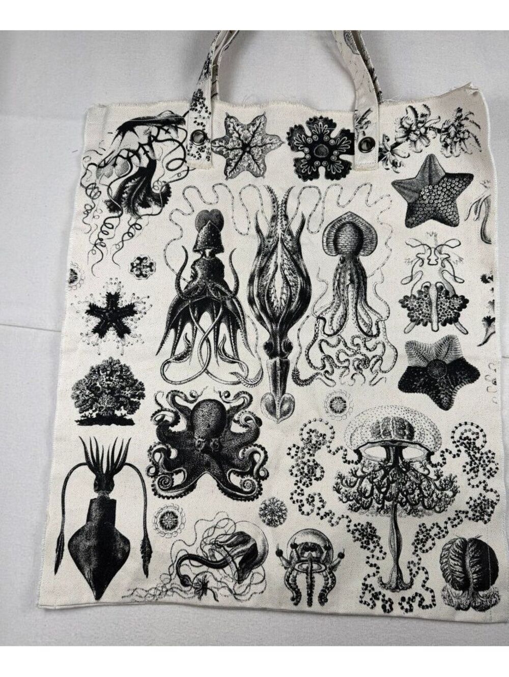 Bad Conceptual Sea Life Beach Tote - NWOT Marine Biology / Ernst Haeckel Print